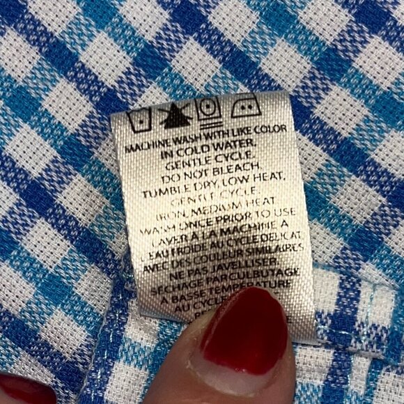 Newberry Shirt Boys Size 8 Blue White Plaid Cotton Collar Button Down Casual - Picture 7 of 8